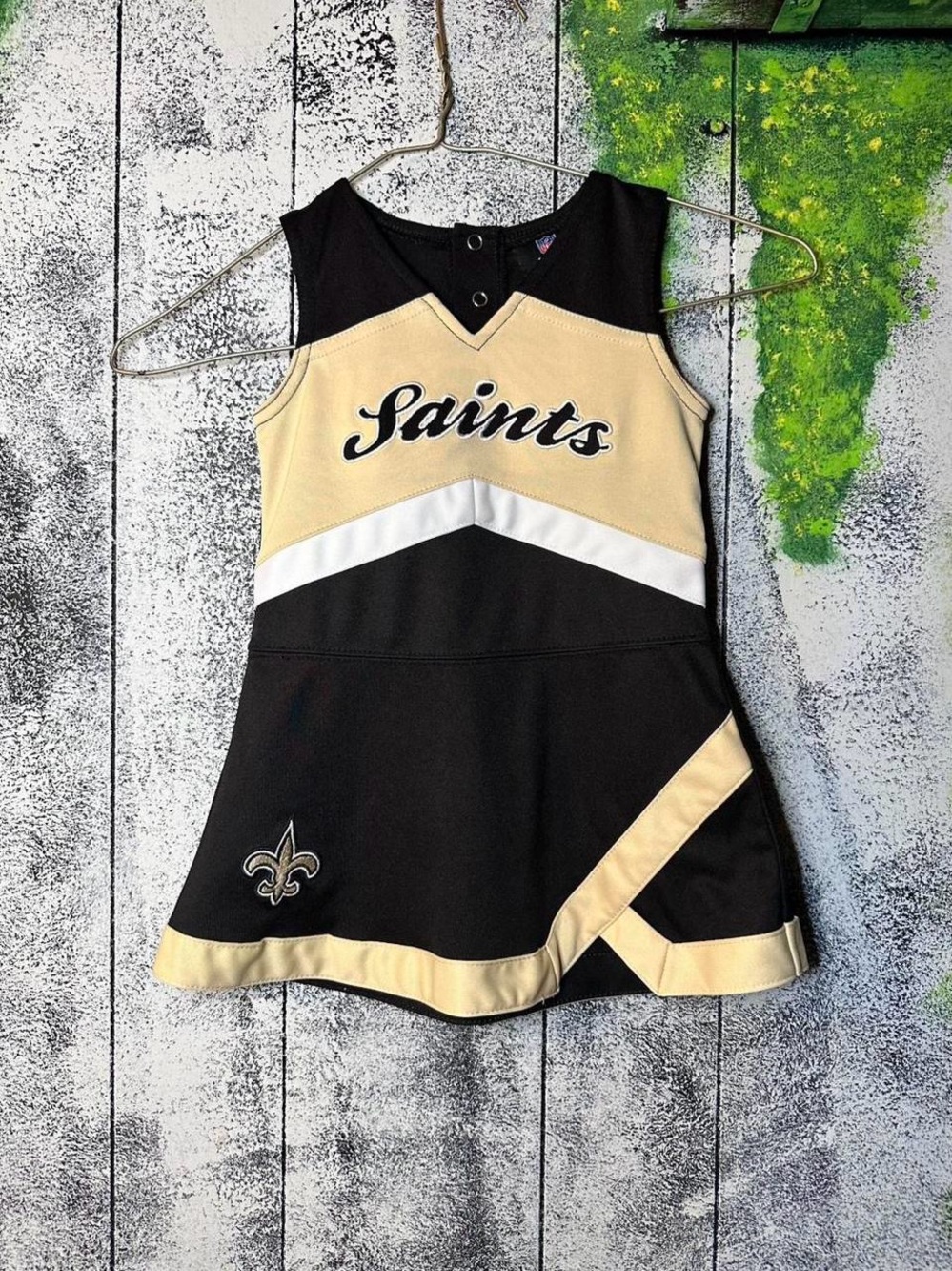 NFL Saints toddler Cheer Dress - Black & Gold